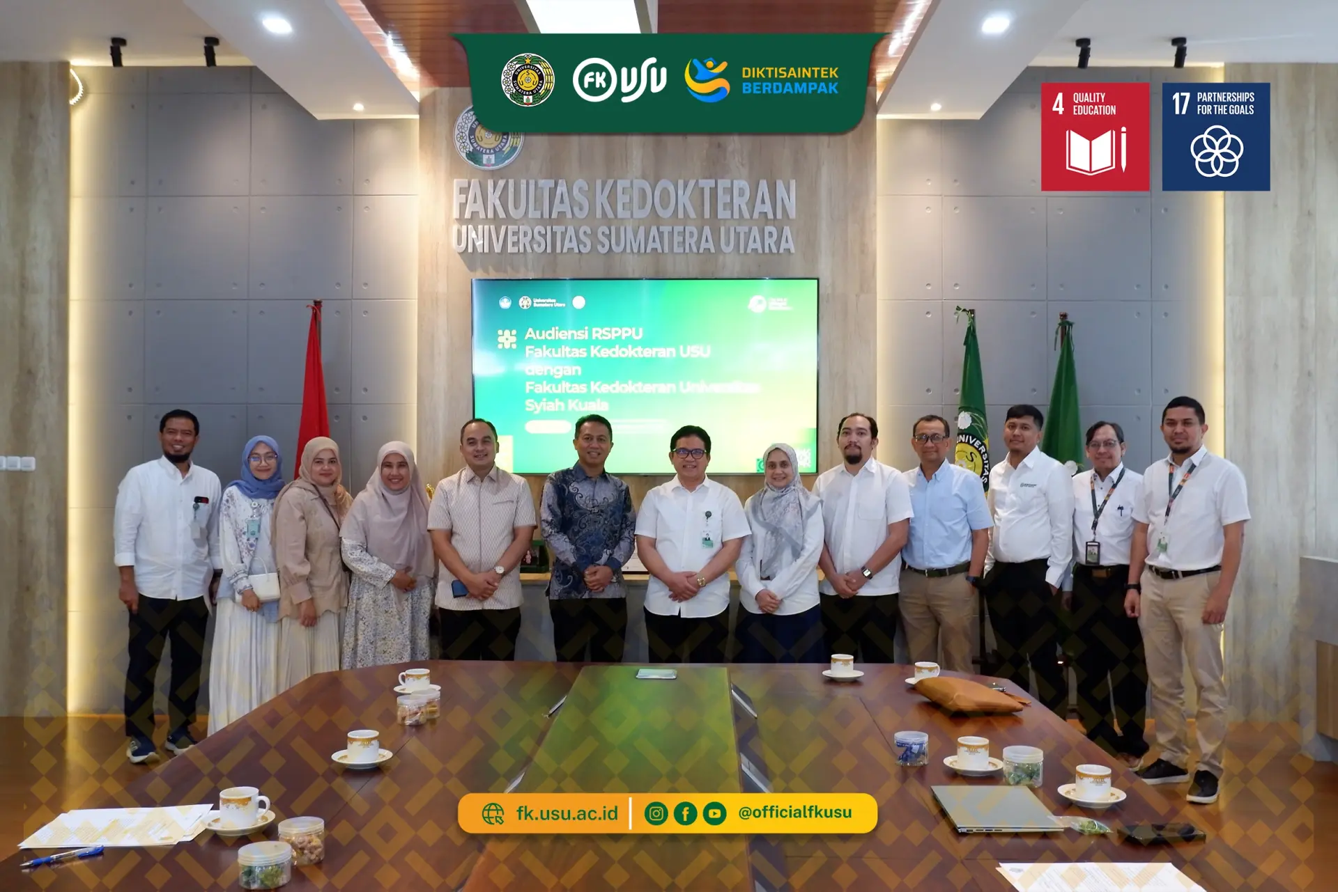 FK USU Terima Kunjungan FK Universitas Syiah Kuala, Perkuat Kolaborasi Percepatan Pembukaan Program Studi Spesialis dan Subspesialis